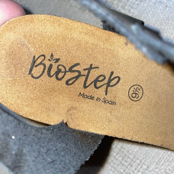 Biostep Spain Women’s Wedge Sandals Size 41 U.S. 9.5 M Black Leopard Print Beach - Picture 2 of 12